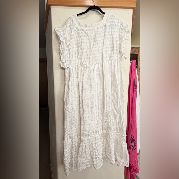 Anthropologie White V-Neck Dress size XL - Picture 10 of 10